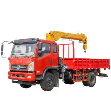 Cheap brand new lifting height 28m truck mounted crane with cargo body for sale